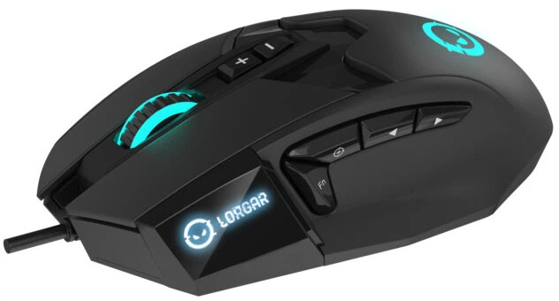 Mysz Lorgar Stricter 579 RGB LCD USB Black (LRG-GMS579) - obraz 3