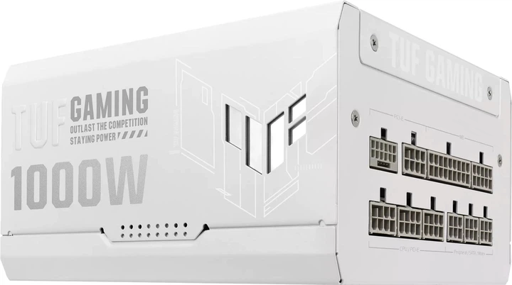 Zasilacz ASUS TUF Gaming 1000 W Gold White Edition (TUF-GAMING-1000G-WHITE) - obraz 3
