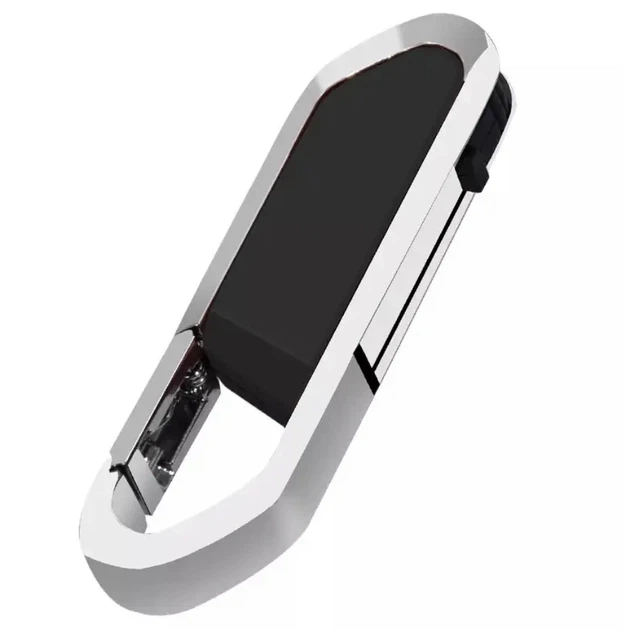 USB Флешка UDisc Брелок Карабін 64Gb Black - зображення 5