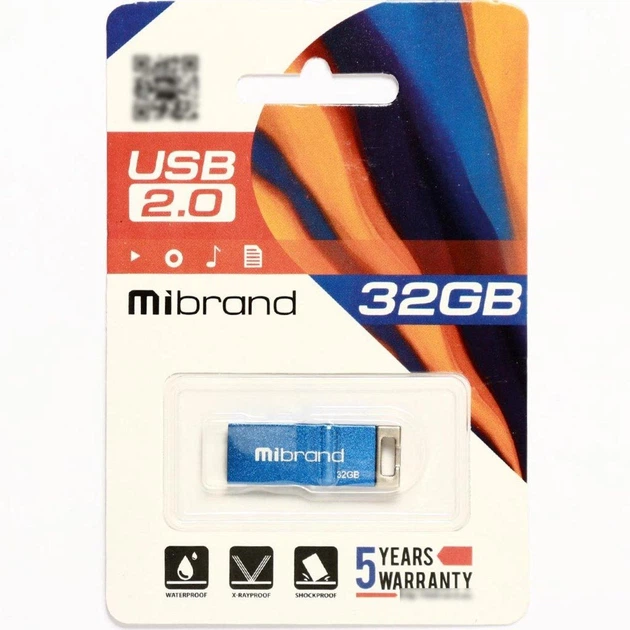 Флешка для ноутбука Flash Mibrand USB 2.0 Chameleon 32Gb Blue (MI2.0/CH32U6U) - Фото 2 Флешка для ноутбука Flash Mibrand USB 2.0 Chameleon 32Gb Blue (MI2.0/CH32U6U) - изображение 2