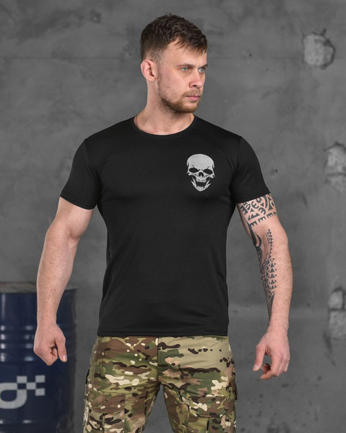 Тактична футболка потоотводящая odin black skull XXL - зображення 1