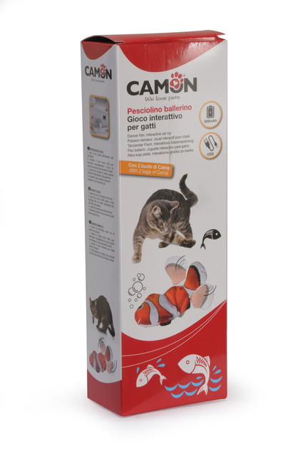 Interaktywna zabawka dla kotów Camon Cat Toy Tańcząca ryba Nemo 27 cm (8019808225159) - obraz 2