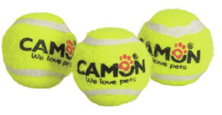 Zabawka dla psów Camon Piłka tenisowa z dźwiękiem 5 cm (8019808199771) - obraz 2