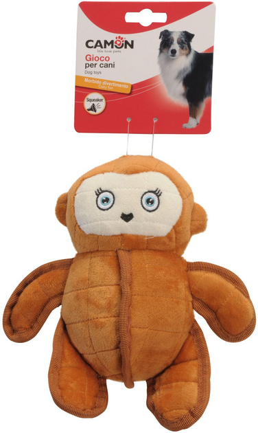 Іграшка для собак Camon Плюшева мавпочка 27 см (8019808225722) - зображення 1