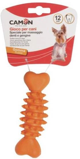 Zabawki do gryzienia dla psów Camon Dental Kość gumowa z kolcami 12 cm (8019808063508) - obraz 1
