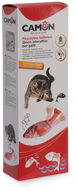 Interaktywna zabawka dla kotów Camon Cat Toy Tańcząca Złota ryba 27 cm (8019808225128) - obraz 2