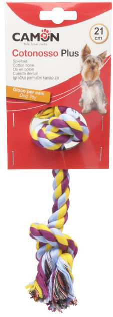 Жувальна іграшка для собак Camon Шнур 2 вузла 40 см (8019808196596) - зображення 2