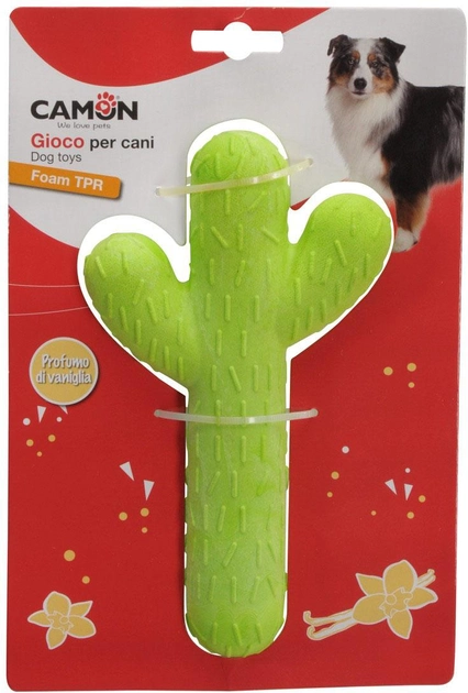 Іграшка для собак Camon Kaktus із запахом ванілі 19 см (8019808225395) - зображення 1