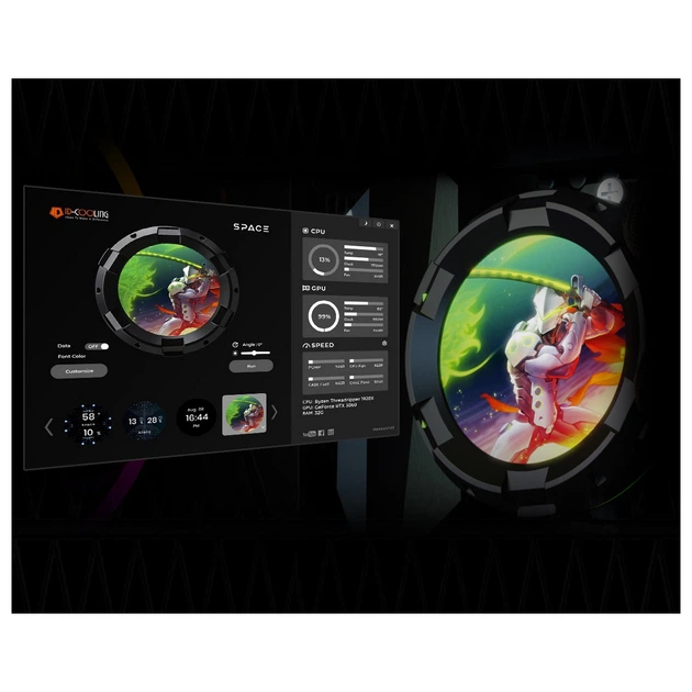 Система водяного охлаждения ID-Cooling Space LCD SL360 - изображение 7