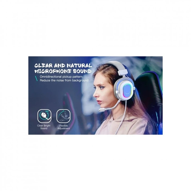 Наушники Fifine H6 RGB 7.1 White (H6W) - изображение 11