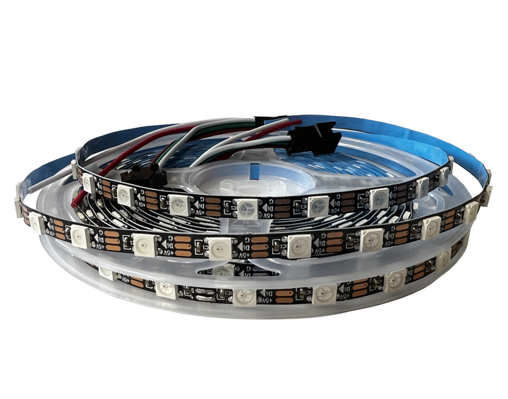 Адресная светодиодная лента RGB SMD 5050 5V 60 д.м. IP20 WS2812b 5mm ...