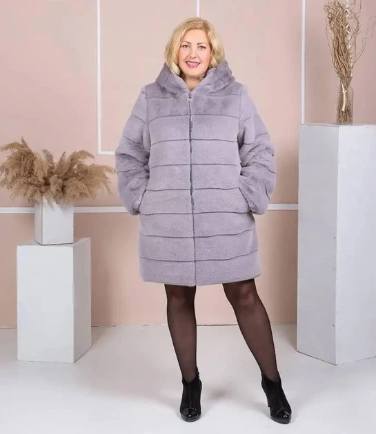 Fashions • Шуба женская под шиншиллу Mavis Fashions 58 серый (№037К-1/ш-бр) - Фото 2 Fashions • Шуба женская под шиншиллу Mavis Fashions 58 серый (№037К-1/ш-бр) - изображение 2