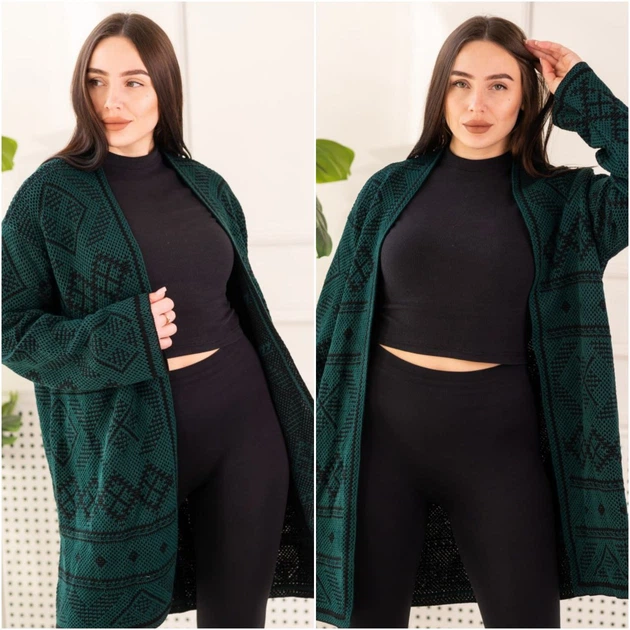 Fashions • Кардиган женскии Рута Fashions 44-54 бутылка (4233-гу) - Фото 9 Fashions • Кардиган женскии Рута Fashions 44-54 бутылка (4233-гу) - изображение 9