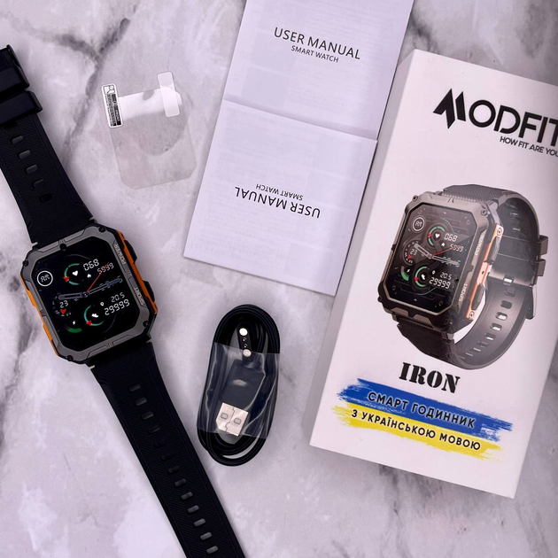 Чоловічий годинник Modfit Iron Black-Orange - зображення 2