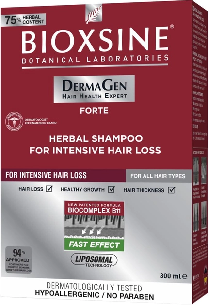 Шампунь проти випадіння волосся Bioxsine DermaGen Forte 300 мл (8680512627791) - зображення 1