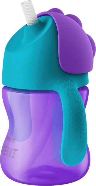 Чашка з трубочкою Philips Avent Cup 9+ Фіолетова 200 мл (8710103781912) - зображення 1