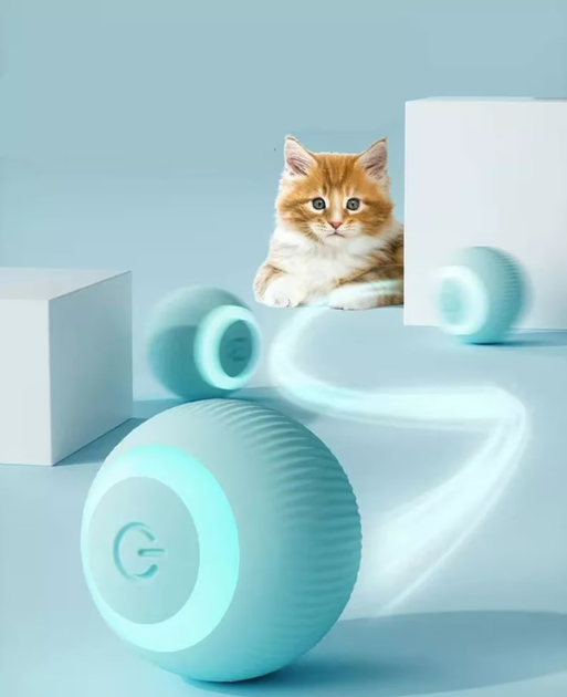 Интерактивная игрушка для кошек и собак Pet Gravity с хаотичным движением, световой панелью, синий (PG-2004) - изображение 5