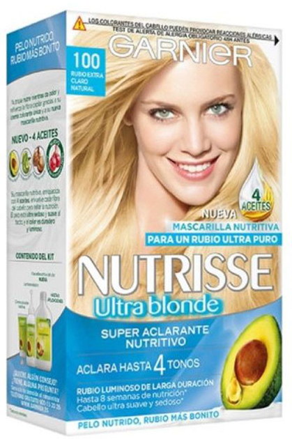 Farba krem do włosów z utleniaczem Garnier Nutrisse Creme Nourishing Color Extra Light Natural Blonde 100 100 ml (3600541375772) - obraz 1
