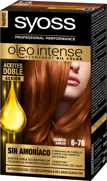 Krem farba do włosów z utleniaczem SYOSS Oleo Intense No Ammonia Warm Copper 6.76 115 ml (5201143730167) - obraz 1