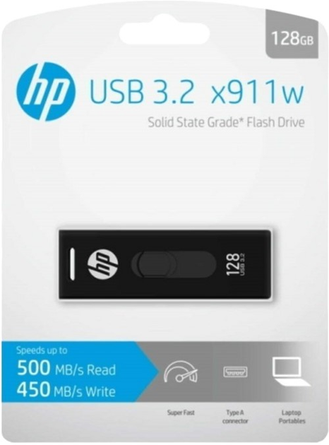 Pendrive HP 128 GB USB 3.2 Black (HPFD911W-128) - obraz 4