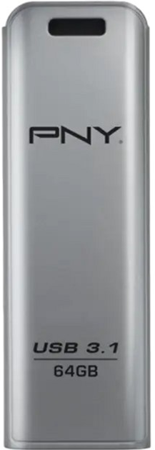 Флеш пам'ять PNY Elite 64GB USB 3.1 Silver (FD64GESTEEL31G-EF) - зображення 2