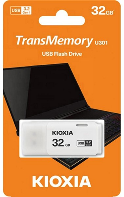 Флеш пам'ять Kioxia TransMemory 32 GB USB 3.2 White (LU301W032G) - зображення 3