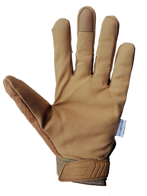 Тактичні штурмові рукавички Ultimatum Койот для ЗСУ,армійські повнопалі рукавички L - изображение 1