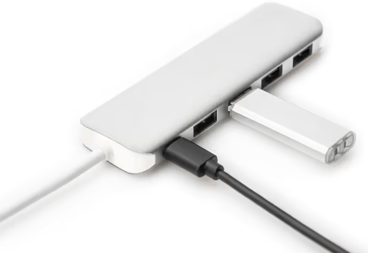 USB-хаб Digitus USB-C 4-port + PD Silver (4016032455653) - зображення 3