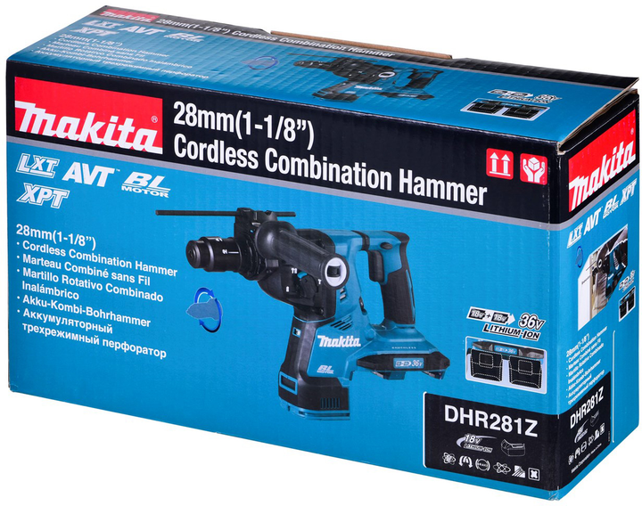 Аккумуляторный перфоратор Makita DHR281Z без аккумулятора и зарядного устройства - изображение 11