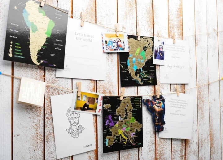 Набір скретч листівок з континентами «Map of the World» ENG - Фото 12 Набір скретч листівок з континентами «Map of the World» ENG - изображение 12