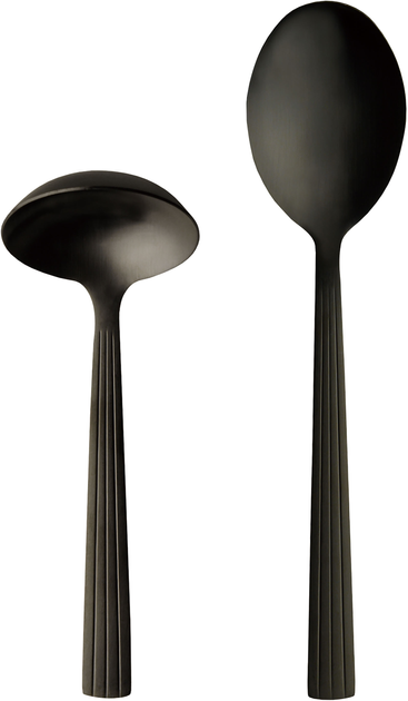 Набір столових приборів для картоплі Aida RAW Matte чорний 2 шт (5709554146381) - зображення 1