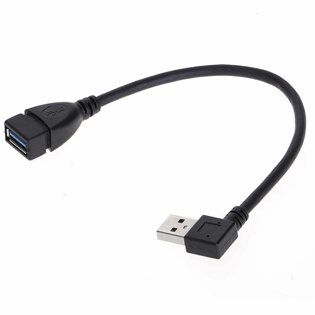 Кабель переходник USB 3.0 M/F (папа-мама) Alitek Правый Right, 23 см (48687) - изображение 3