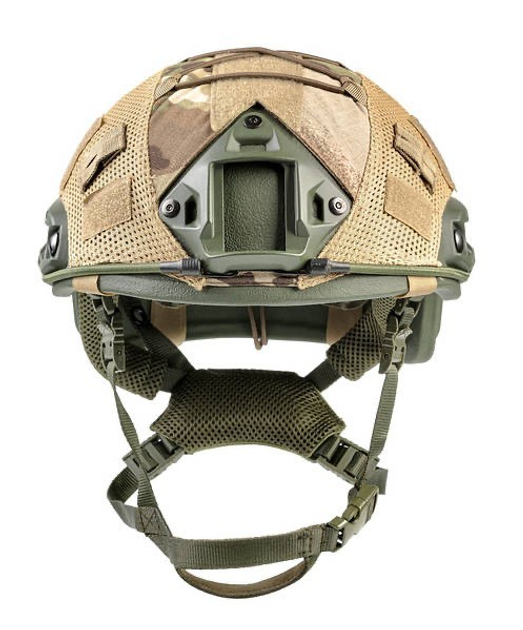 Балістичний шолом каска FAST Helmet NIJ IIIA оливковий і кавер мультикам - изображение 2
