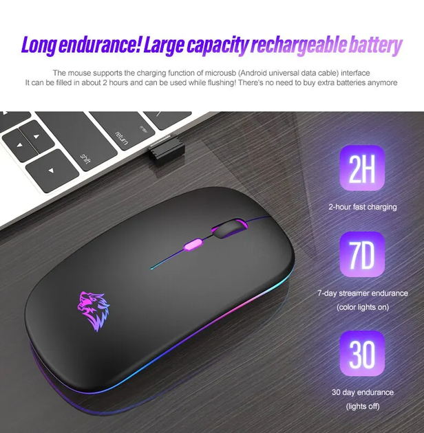 Безпровідна мишка X 15 bluetooth матова чорна - зображення 4