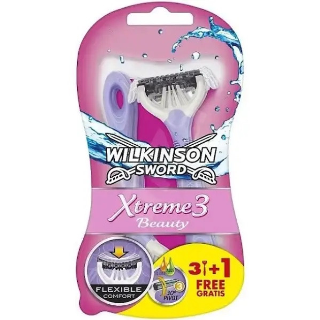 Одноразові станки для гоління Wilkinson Sword Xtreme 3 Comfort 3+1 шт (4027800510412) - зображення 2