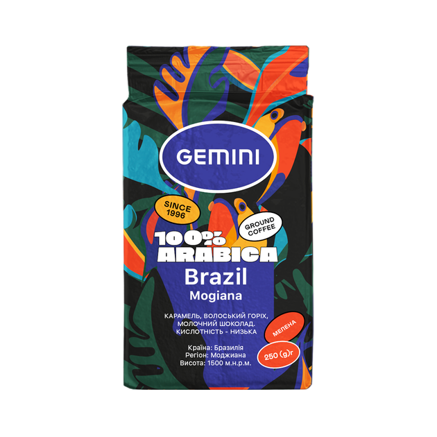 Кава мелена Brazil Mogiana 0.25 кг - Фото 1 Кава мелена Brazil Mogiana 0.25 кг - зображення 1