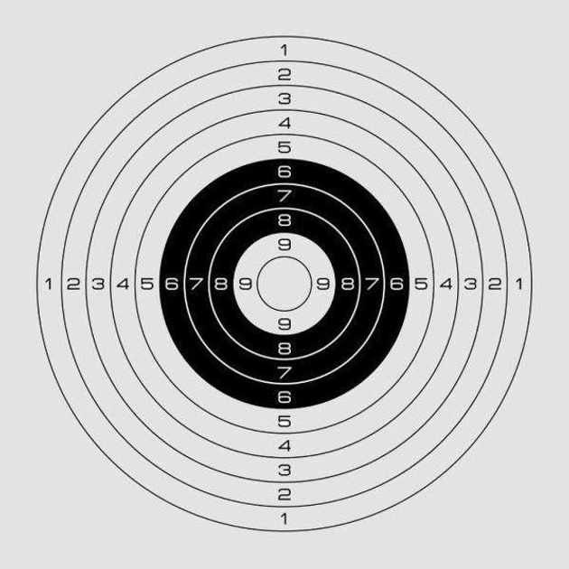Мишень картонная "Круг" 139х139 мм (10 шт) - изображение 1