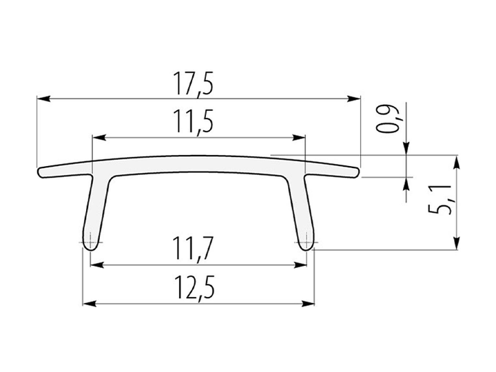 Розсіювач для LED профілю GTV молочний 2 м (PA-OSMLGLAX-00) - зображення 2