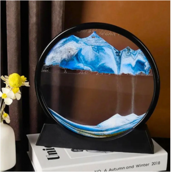 3D Картина антистресс TOPA Песчаный пейзаж Синяя Настольная песочная картина в комнату - изображение 2