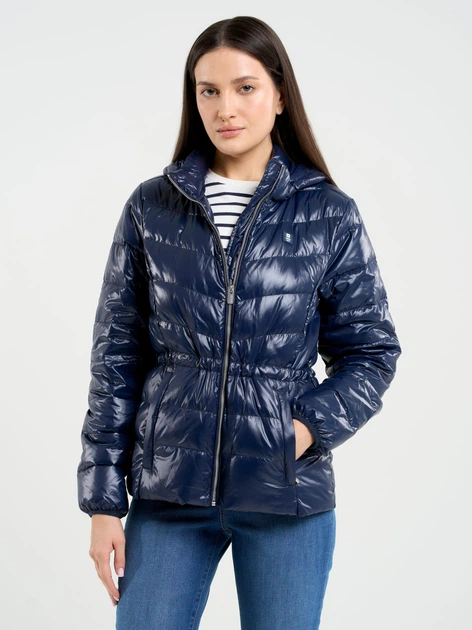 Куртка демісезонна подовжена з капюшоном жіноча Big Star Anissa-403 S Темно-синя (5900714701659) - зображення 1