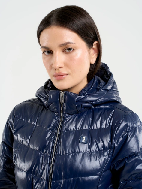 Куртка демісезонна подовжена з капюшоном жіноча Big Star Anissa-403 S Темно-синя (5900714701659) - зображення 6