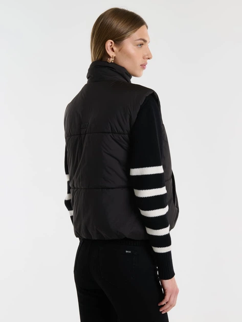Теплий жилет короткий жіночий Big Star Bonda-906 L Чорний (5900714706685) - зображення 2