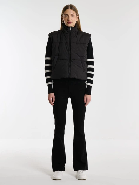 Теплий жилет короткий жіночий Big Star Bonda-906 L Чорний (5900714706685) - зображення 3
