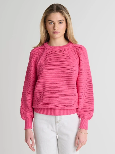 Джемпер жіночий Big Star Funia-601 S/M Рожевий (5900714702045) - зображення 1