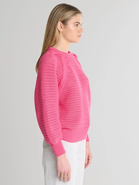 Джемпер жіночий Big Star Funia-601 S/M Рожевий (5900714702045) - зображення 3