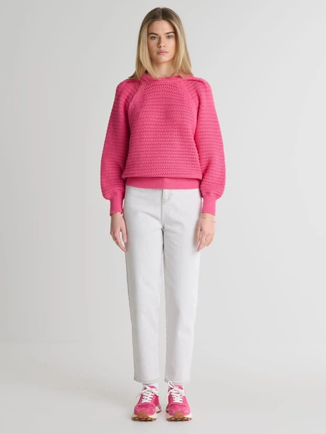 Джемпер жіночий Big Star Funia-601 S/M Рожевий (5900714702045) - зображення 4