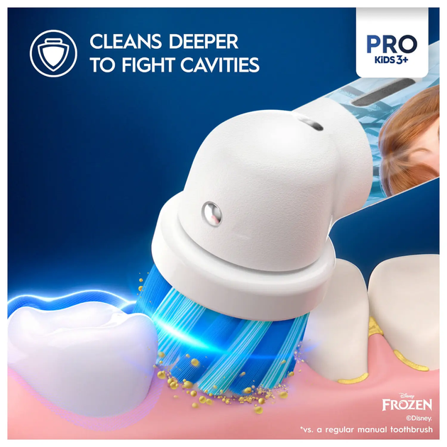 Детская электрическая зубная щетка Oral-B Vitality Pro Kids Frozen (8006540773178) - изображение 4
