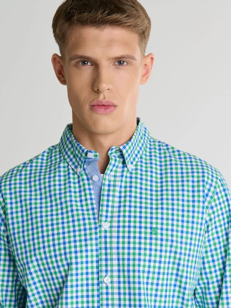 Сорочка бавовняна чоловіча Big Star Mowerin-301 XXXL Зелена (5900714700300) - зображення 5