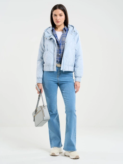 Куртка демісезонна коротка з капюшоном жіноча Big Star Taina-401 M Синя (5900714701871) - зображення 4