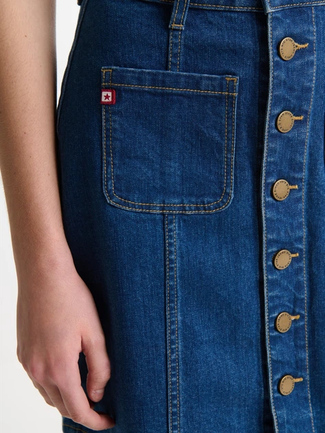 Спідниця джинсова міні літня жіноча Big Star ALMRA W26 Синя (5900714699079) - зображення 4